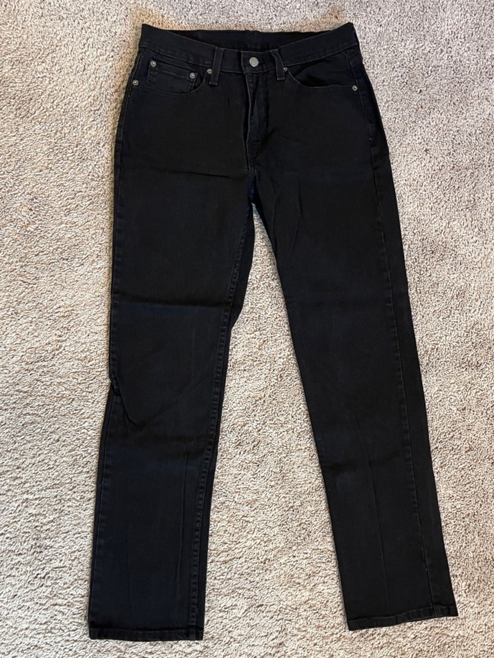 Levi's Black Straight Leg Jeans 32x32 EUC